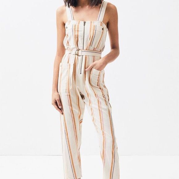 Billabong Light The Night Striped Jumpsuit Small - Picture 2 of 7
